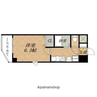 プレサンス心斎橋ザ・スタイル【10階】の間取り