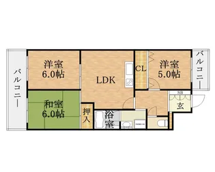 シャトー・レイクルイーズ【703号室】の間取り