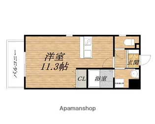 URBANFLATS上町【15階】の間取り