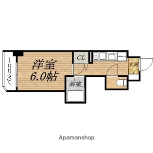 エステムコート大阪城南Ⅱ【5階】の間取り