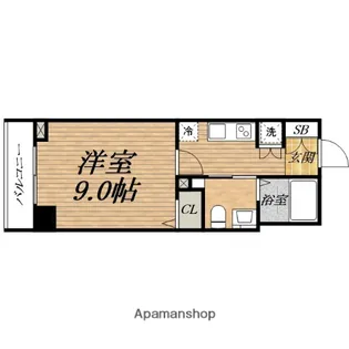 エスライズ四ツ橋【8階】の間取り