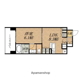 リーガルあみだ池新町【7階】の間取り