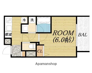 ラヴ心斎橋ウエスト【15階】の間取り