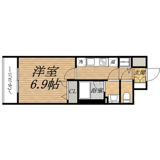 ラヴ心斎橋WEST【8階】の間取り