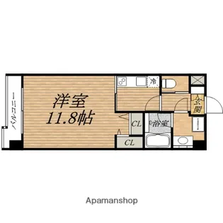 グランシス天満橋【2階】の間取り