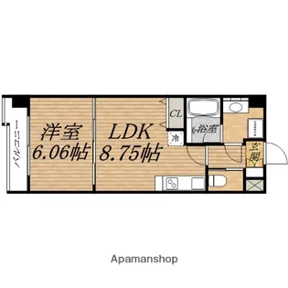 グランシス天満橋【2階】の間取り