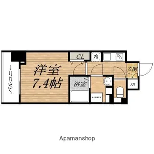 エスライズ東本町【10階】の間取り