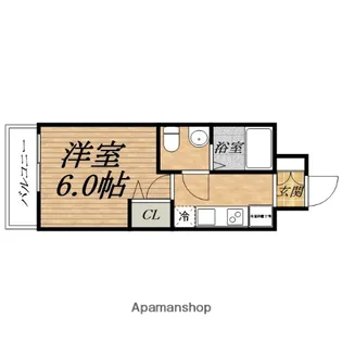 1Kの間取り画像