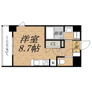 エスリード北浜EAST【8階】の間取り