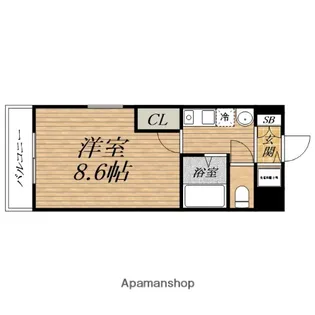 釣鐘町エクセルハイツ【2階】の間取り