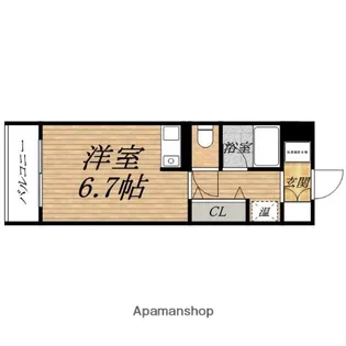 1Kの間取り画像