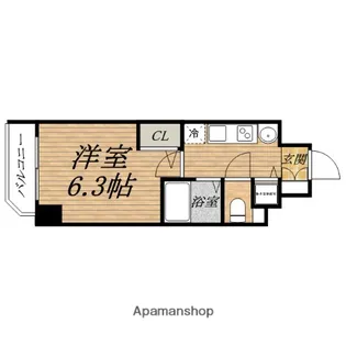 スワンズ心斎橋イースト【10階】の間取り