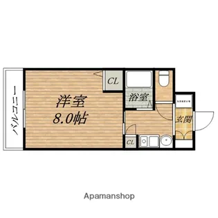 エステムコート心斎橋EASTエリジオン【15階】の間取り