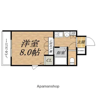 エステムコート心斎橋EASTエリジオン【9階】の間取り