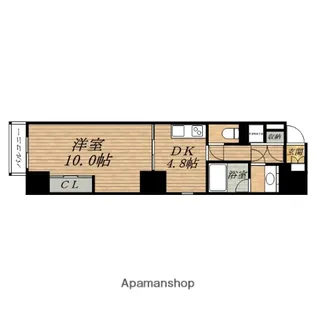ボーベル南船場【13階】の間取り