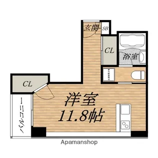 CRYSTALBRIGHT本町東【3階】の間取り