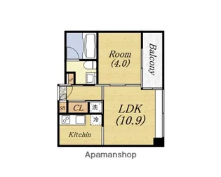 CRYSTALBRIGHT本町東【4階】の間取り