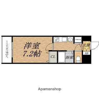 プレサンス中之島公園パークレジデンス【6階】の間取り