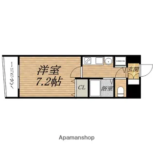 プレサンス中之島公園パークレジデンス【11階】の間取り