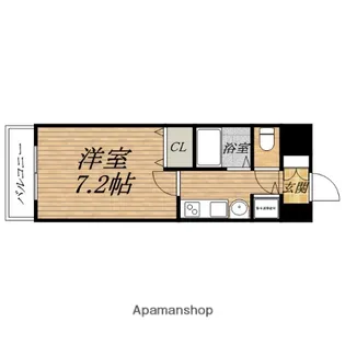 プレサンス中之島公園パークレジデンス【6階】の間取り
