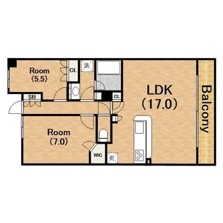 CITY SPIRE難波グレイス【10階】の間取り