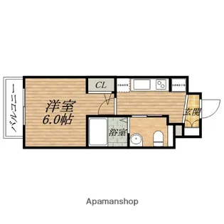 エステムプラザ大手前エヴァース【8階】の間取り
