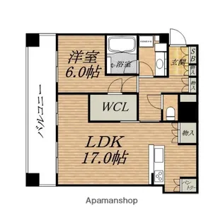 パークタワー北浜【28階】の間取り