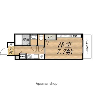 グランドロアール天満橋【8階】の間取り