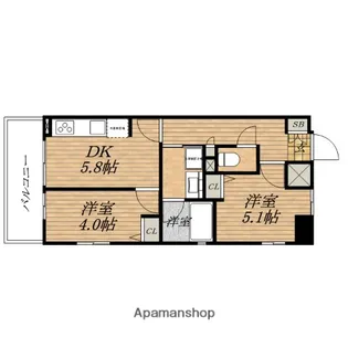 グランドロアール天満橋【5階】の間取り