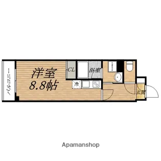 アスヴェルタワー大阪城WEST【4階】の間取り