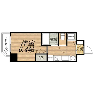 プレサンス心斎橋LAVIE【6階】の間取り