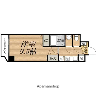 CRYSTAL GLANZ 心斎橋EAST【4階】の間取り