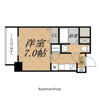 ラシュレエグゼ本町【11階】の間取り