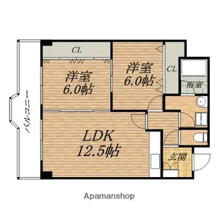 ウィステリア谷町【3階】の間取り