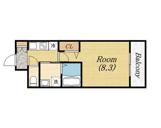 アスリート本町リバーウエスト【2階】の間取り