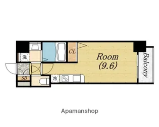 アクアプレイス南堀江【11階】の間取り