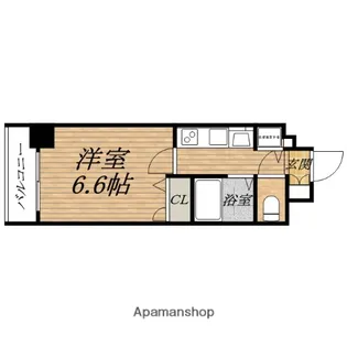 1Kの間取り画像