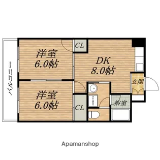 エクセルハイム川富【9階】の間取り