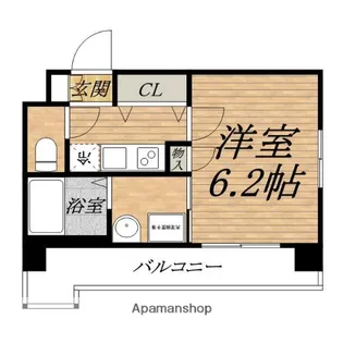 LUXE難波EAST【2階】の間取り