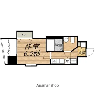 LUXE難波EAST【6階】の間取り