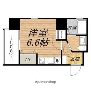 レジディア谷町【3階】の間取り