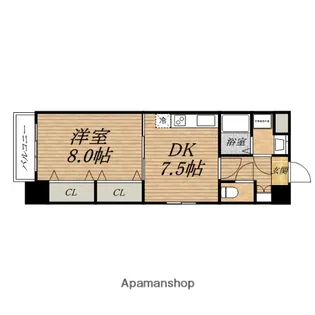 セントアミール南久宝寺【4階】の間取り