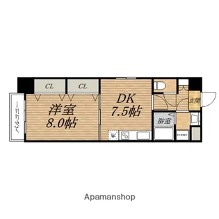 セントアミール南久宝寺【8階】の間取り