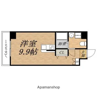 パウゼドーム前【8階】の間取り