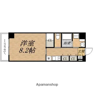 サン・ロレンツ心斎橋東【6階】の間取り