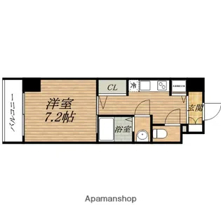 PLANDOR 大手前 RESIDENCE【12階】の間取り