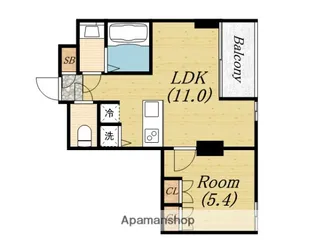セイワ南堀江リバーレジデンスEAST【2階】の間取り