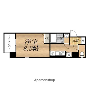 レジデンス上町台【7階】の間取り