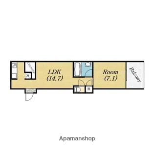 アクアプレイス大阪レジェンド【7階】の間取り