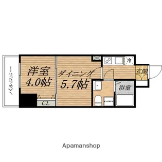 ミュプレ北浜EAST【15階】の間取り